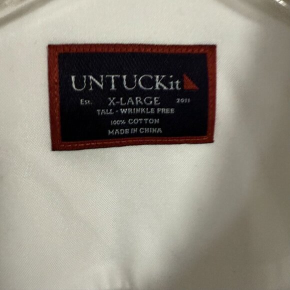 UntuckIt Cotton Button Up Dress Shirt SZ X-Large Tall-Wrinkle Free Classic - Picture 6 of 7